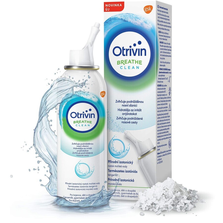 Otrivin Breathe Clean isotonisches Meerwasser für die Nasenreinigung 100 ml