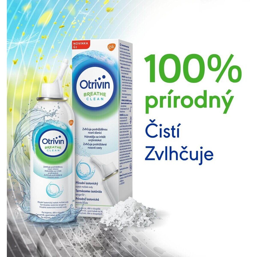 Otrivin Breathe Clean isotonisches Meerwasser für die Nasenreinigung 100 ml