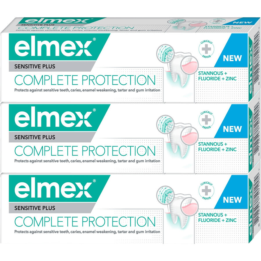 Elmex Sensitive Plus Complete Bescherming Tandpasta 3 x 75 ml