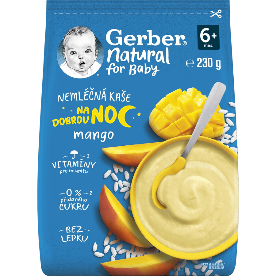 Gerber Natural milchfrei Mango Good Night Natural Haferflocken 230 g