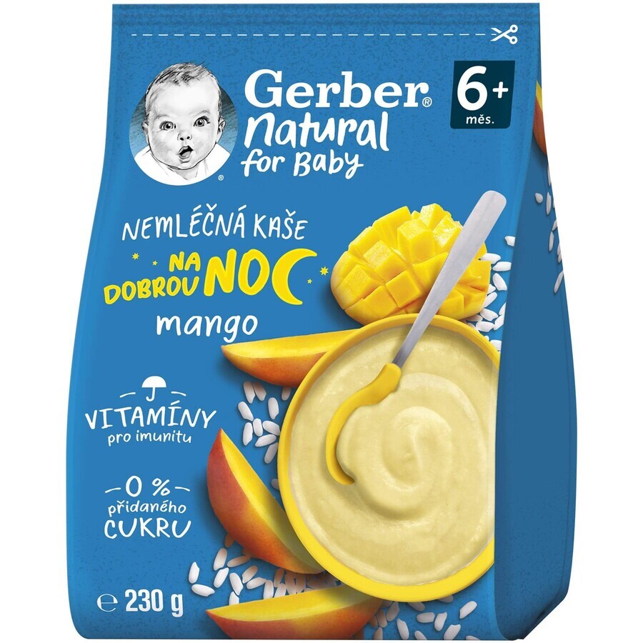 Gerber Natural milchfrei Mango Good Night Natural Haferflocken 230 g