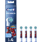 Oral-B Pro Kids Spiderman vervangingskoppen 4 stuks