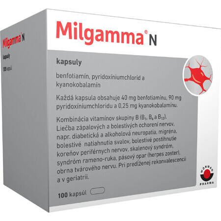 Milgamma N combinație triplă de vitamine 100 capsule