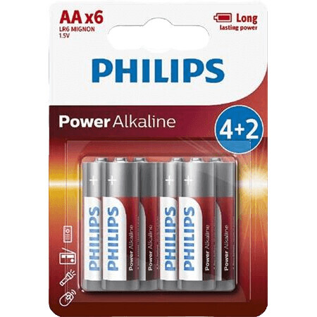 Philips LR6P6BP/10 Batteries 6 pcs