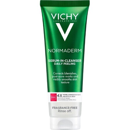 Vichy Normaderm Ser de curățare și peeling zilnic 125 ml