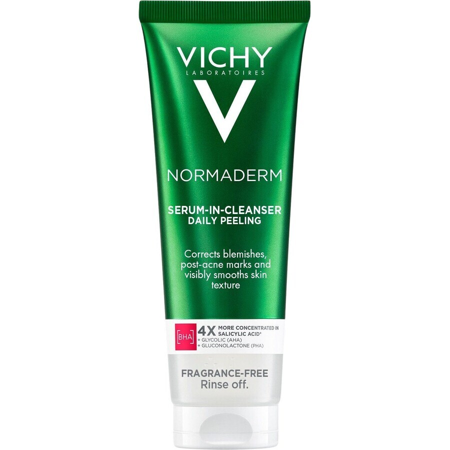 Vichy Normaderm Ser de curățare și peeling zilnic 125 ml