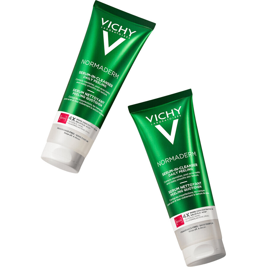 Vichy Normaderm Ser de curățare și peeling zilnic 125 ml