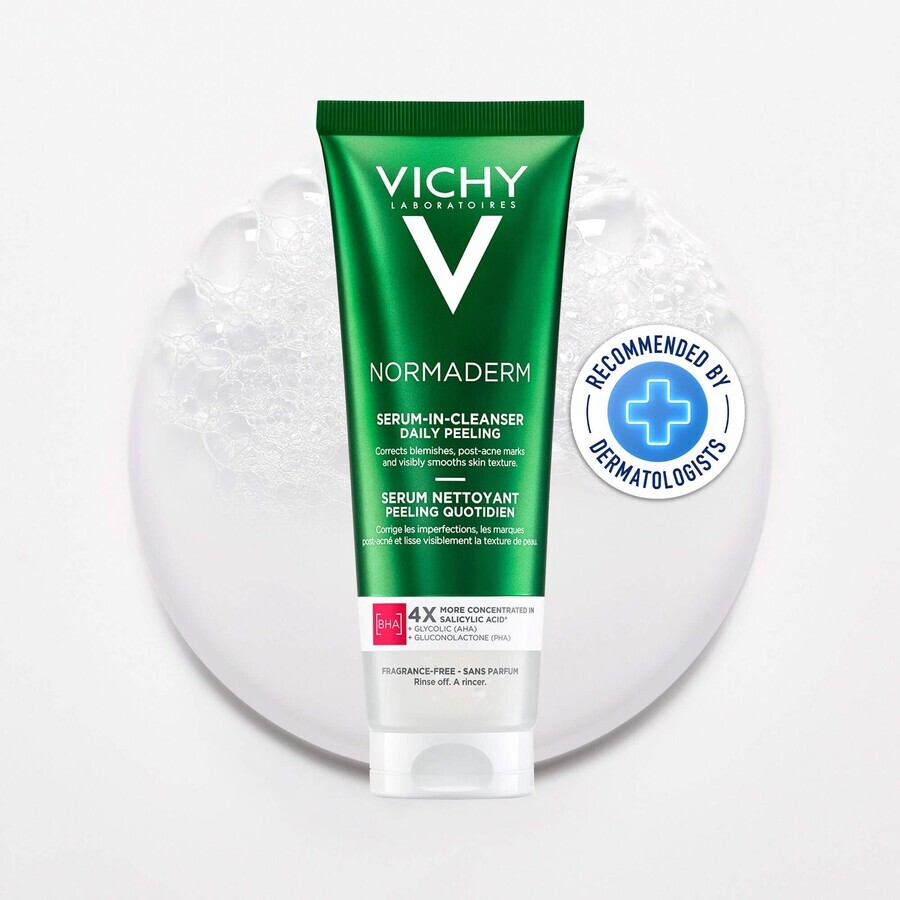 Vichy Normaderm Ser de curățare și peeling zilnic 125 ml