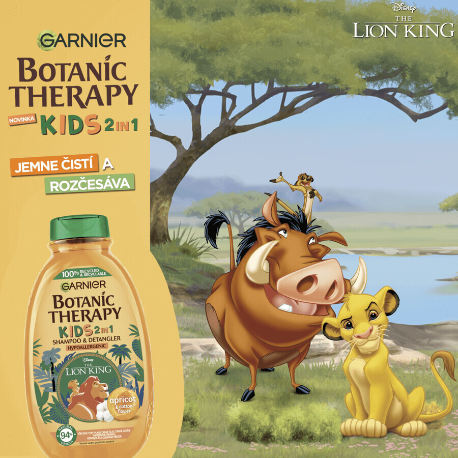 Garnier Botanic Therapy Champú y Acondicionador Disney Kids 2en1 Rey León Caise 400 ml