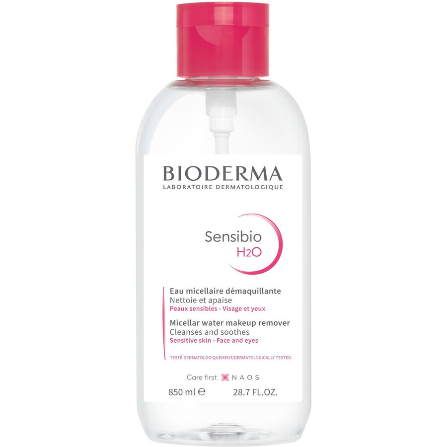 Bioderma Sensibio H2O mizellares Wasser für empfindliche Haut Pumpe 850 ml