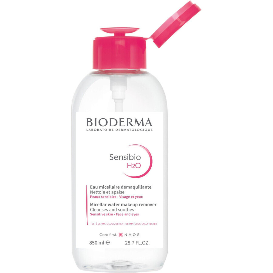 Bioderma Sensibio H2O mizellares Wasser für empfindliche Haut Pumpe 850 ml