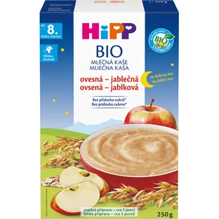 HiPP BIO Good Night Gachas de leche Gachas de avena / manzana a partir de 8m+, 250 g