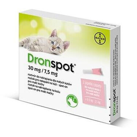 Dronspot 30 mg/7,5 mg Spot-on für kleine Katzen (≥0,5 - 2,5 kg) 2 x 0,35 ml