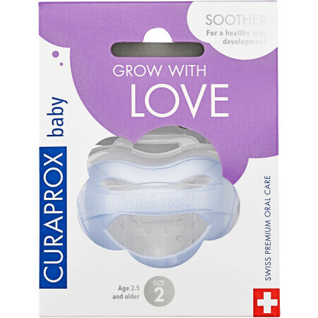 Curaprox Soother Baby de la 2,5 ani, mărimea 2, albastru