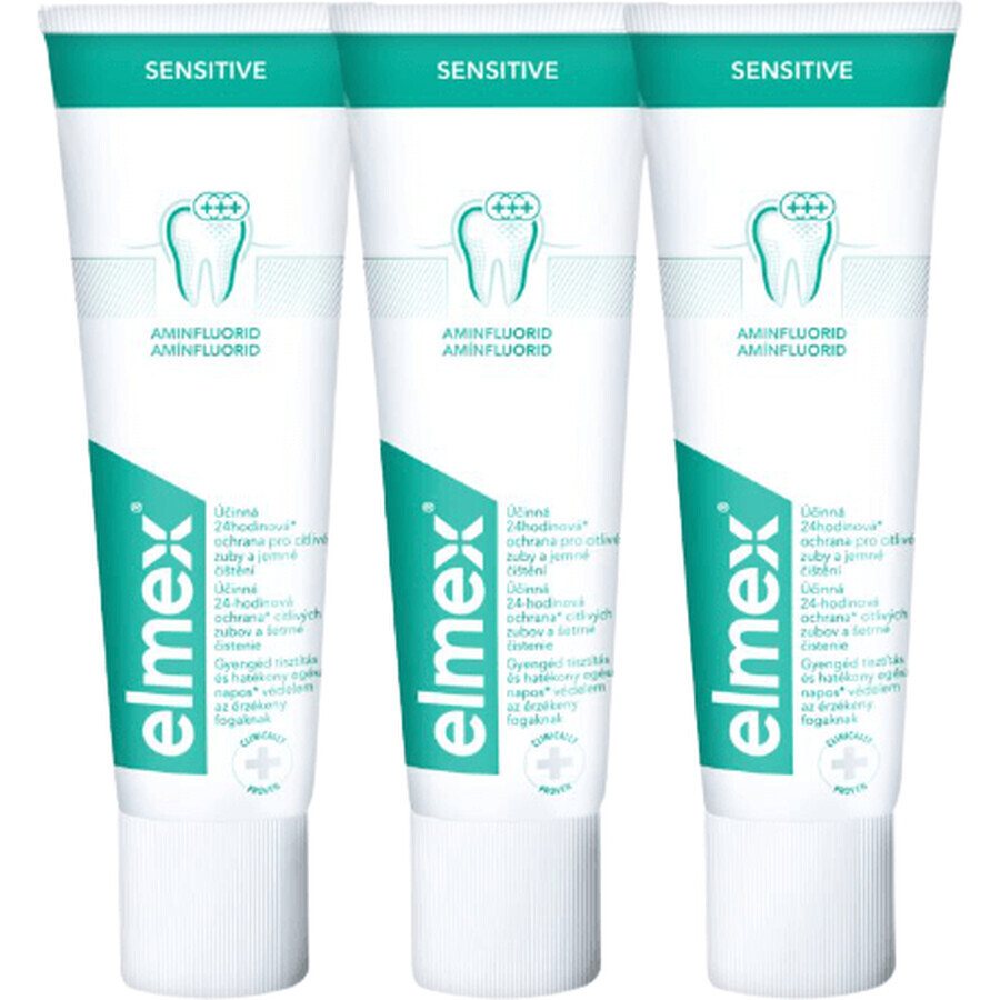 Elmex Sensitive Toothpaste pour dents sensibles 3 x 75 ml