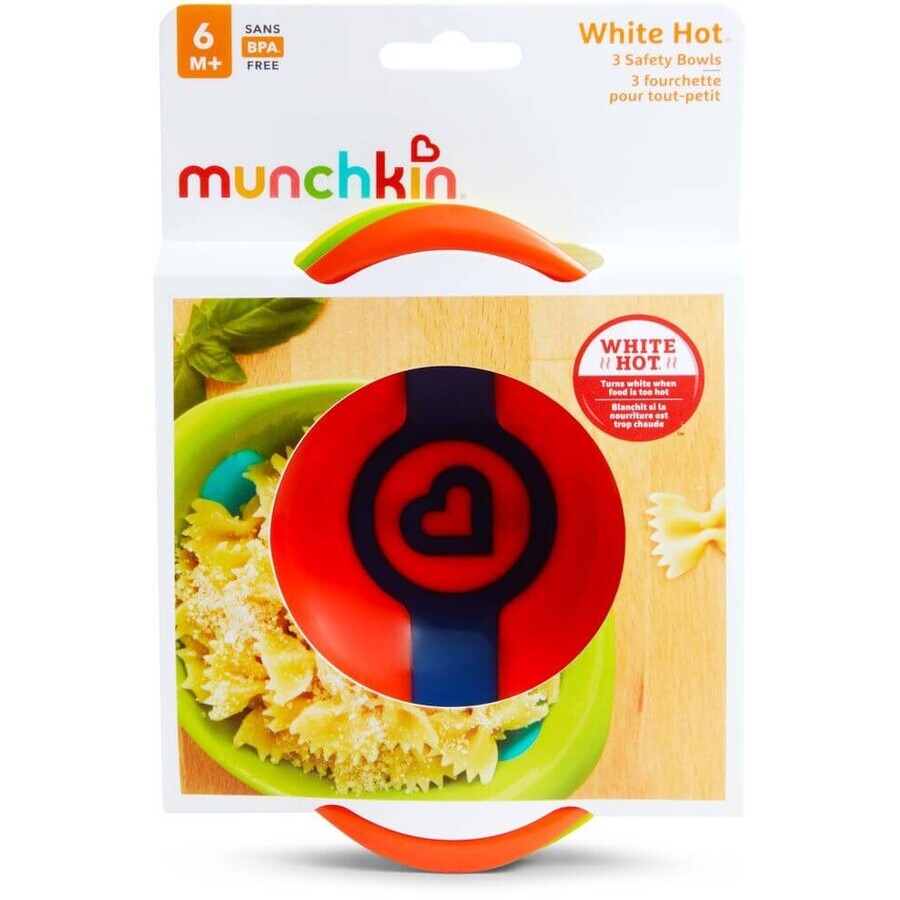 Ciotola Munchkin con sensore di calore 3 pezzi