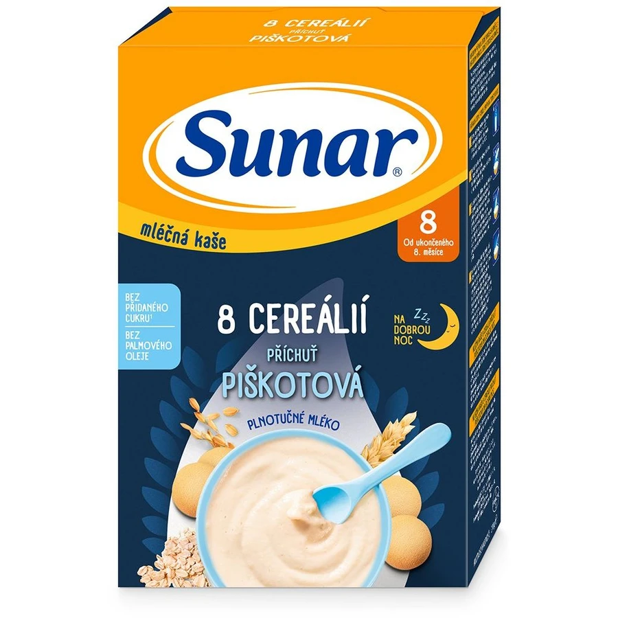 Sunar Brei mit 8 Getreidesorten für einen guten Schlaf Keks 210 g