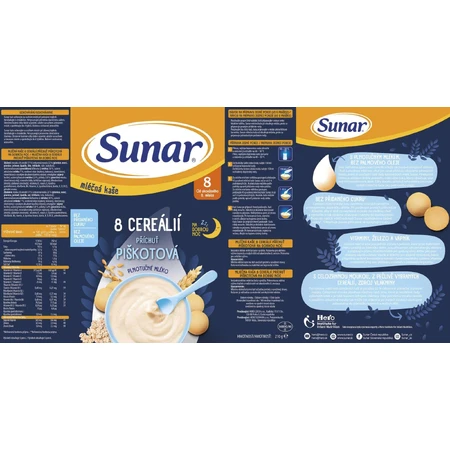 Sunar Brei mit 8 Getreidesorten für einen guten Schlaf Keks 210 g