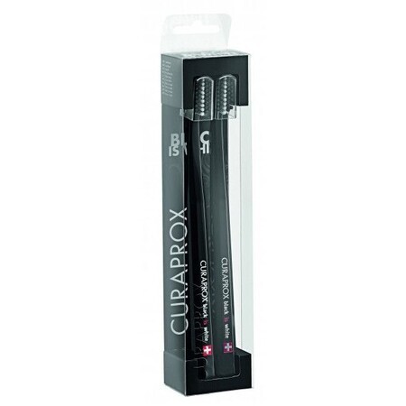 Curaprox CS 5460 Ultra Soft Toothbrushes DUO Black is black black/black in pack of 2