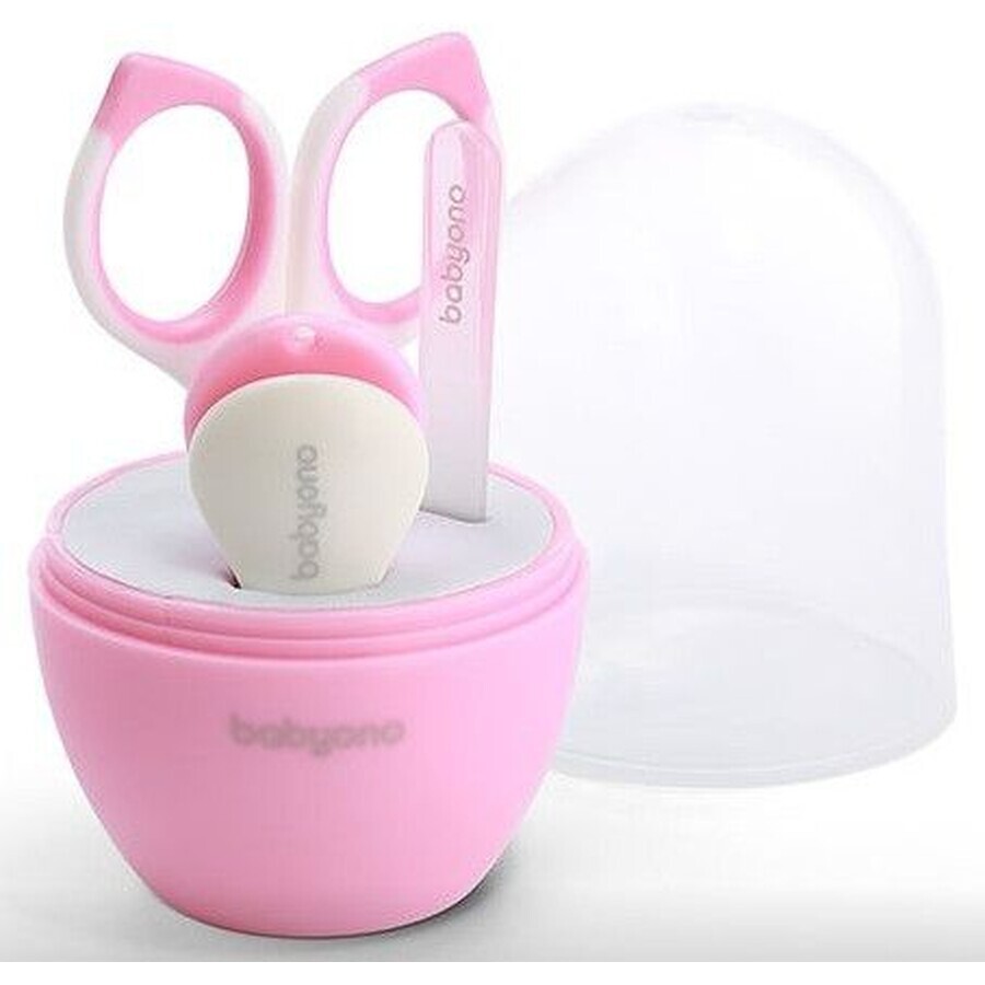 BabyOno Set de manucure pour bébé rose