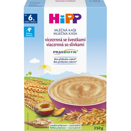 HiPP PRAEBIOTIK Porridge di latte multicereali con prugne 250 g