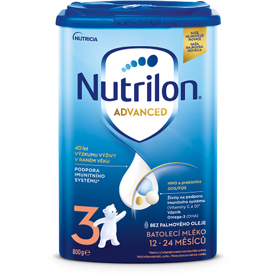 Nutrilon 3 Advanced formulă de lapte praf pentru copii mici 800 g