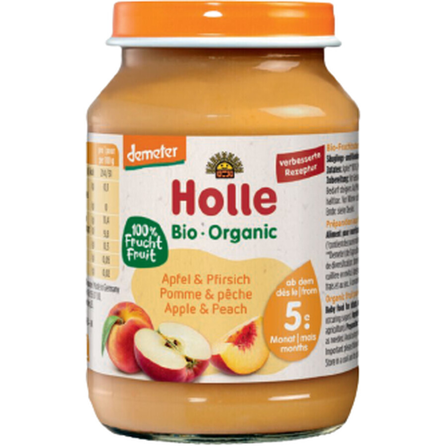 Melocotones y manzanas ecológicos Holle 190 g