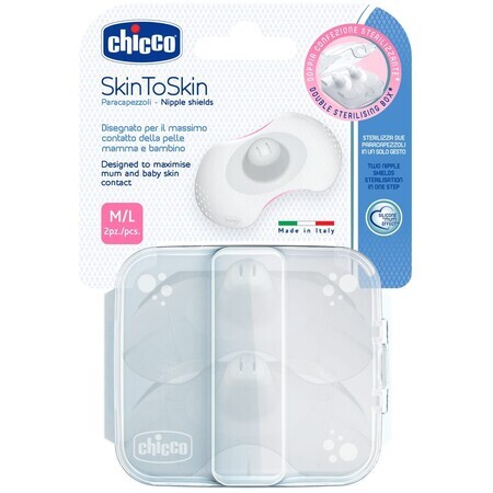 Chicco Tepelbeschermer SkinToSkin Silicone M/L 2 stuks