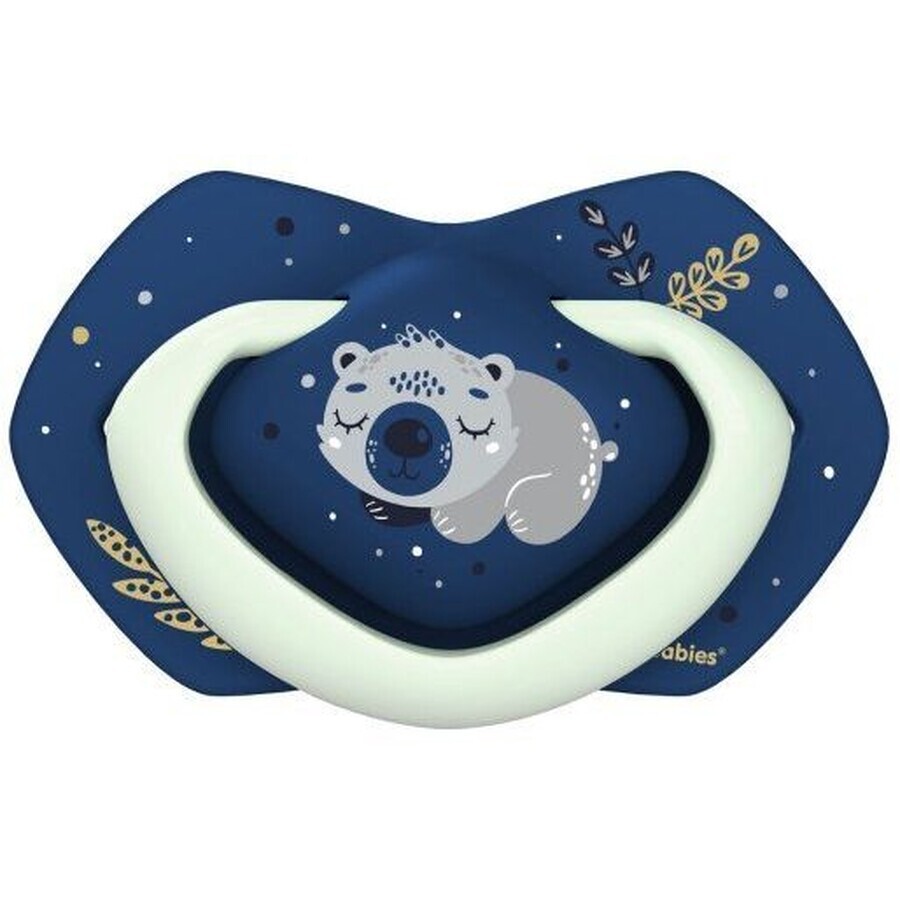 Canpol Babys Sleepy Koala Light touch 18m+ symmetrische Silikon Schnuller Set Light touch 18m+ blau 2 Stück