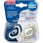 Canpol Babys Sleepy Koala Light touch 18m+ symmetrische Silikon Schnuller Set Light touch 18m+ blau 2 Stück