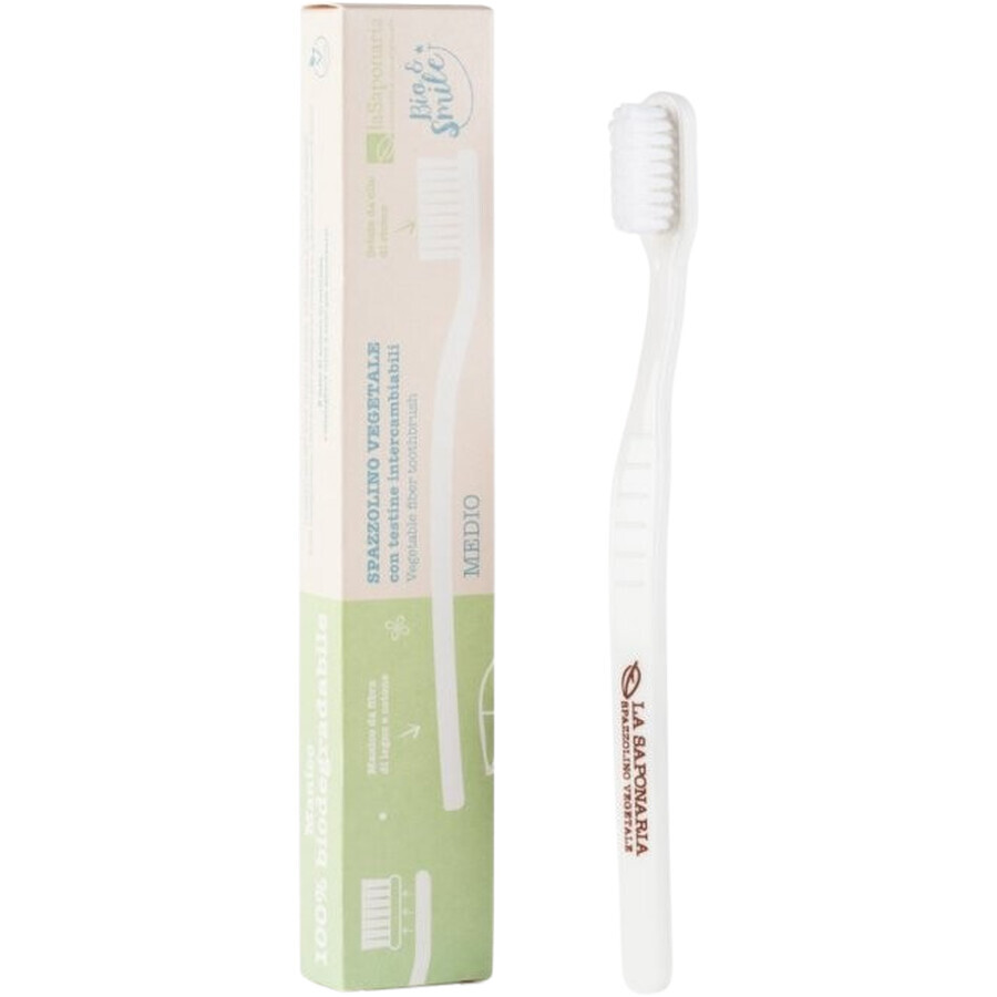 LaSaponaria medium natural toothbrush