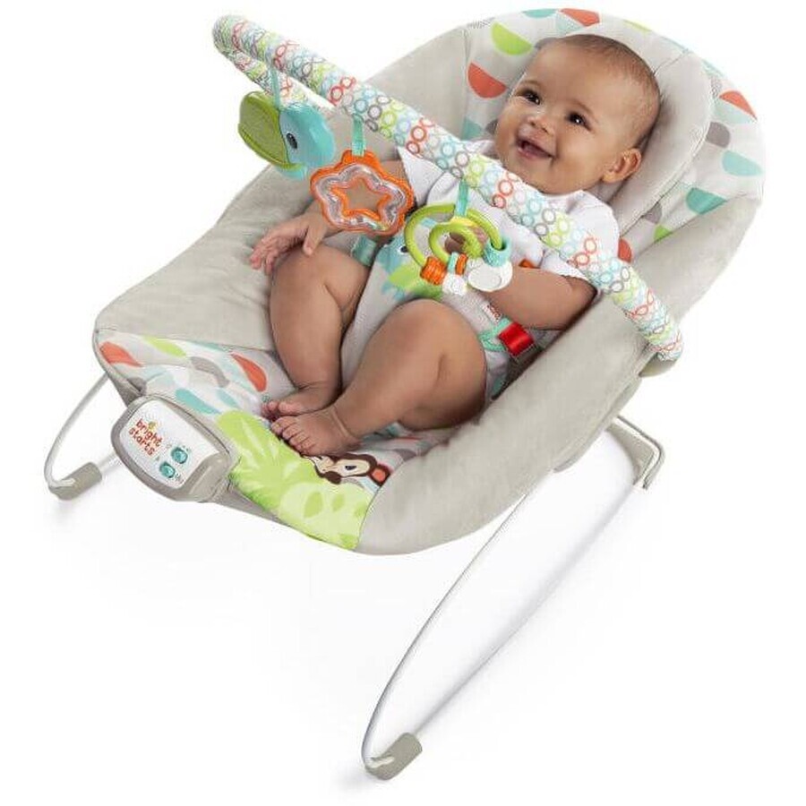 Bright Starts Happy Safari Vibrerend Ligbed met melodie 0m+, tot 9kg, 2019