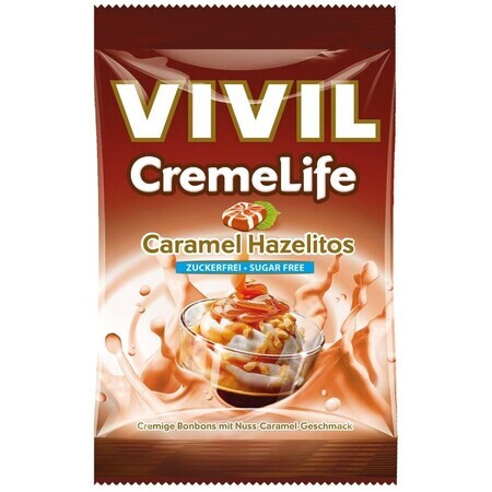 Vivil Bonbons Bonbons Creme Life Classic Tropfen mit Karamell-Haselnuss-Nuss-zuckerfrei 110 g