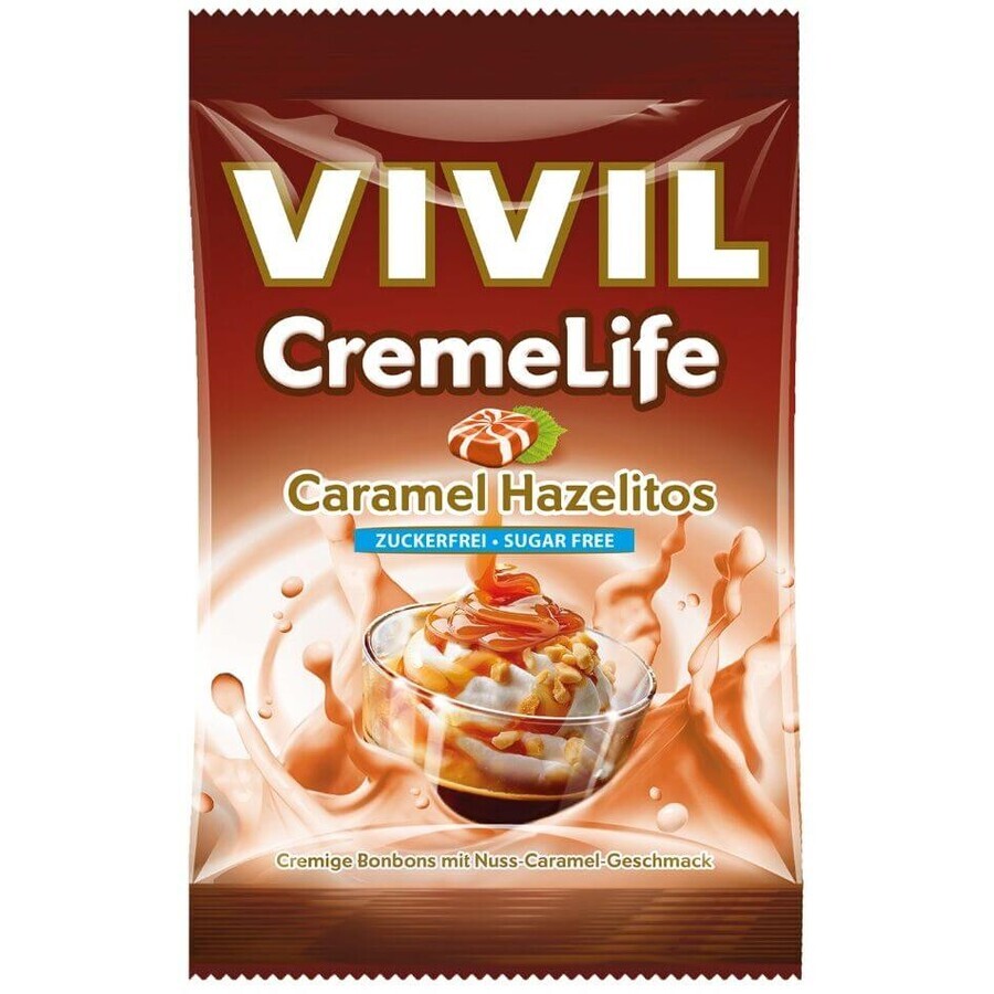 Vivil Bonbons Bonbons Creme Life Classic Tropfen mit Karamell-Haselnuss-Nuss-zuckerfrei 110 g