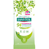 Sanytol Universal disinfecting detergent 94% vegetable origin, wipes 72 pcs