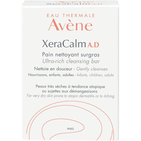 Avène XERACALM A.D PAIN NETTOYANT SURGRAS cub de spălare, ultra hrănitor 100 g