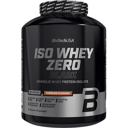 BiotechUSA Iso Whey Zero Ciocolată neagră 2270 g