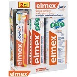 Elmex JUNIOR SYSTEM Zahnbürste + Zahnpasta 75 ml + Mundspülung 400 ml