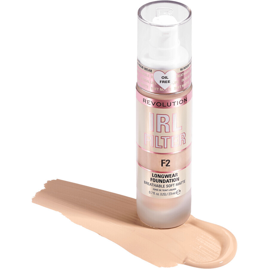 Revolution IRL Filter Longwear Foundation F2, make-up 23 ml