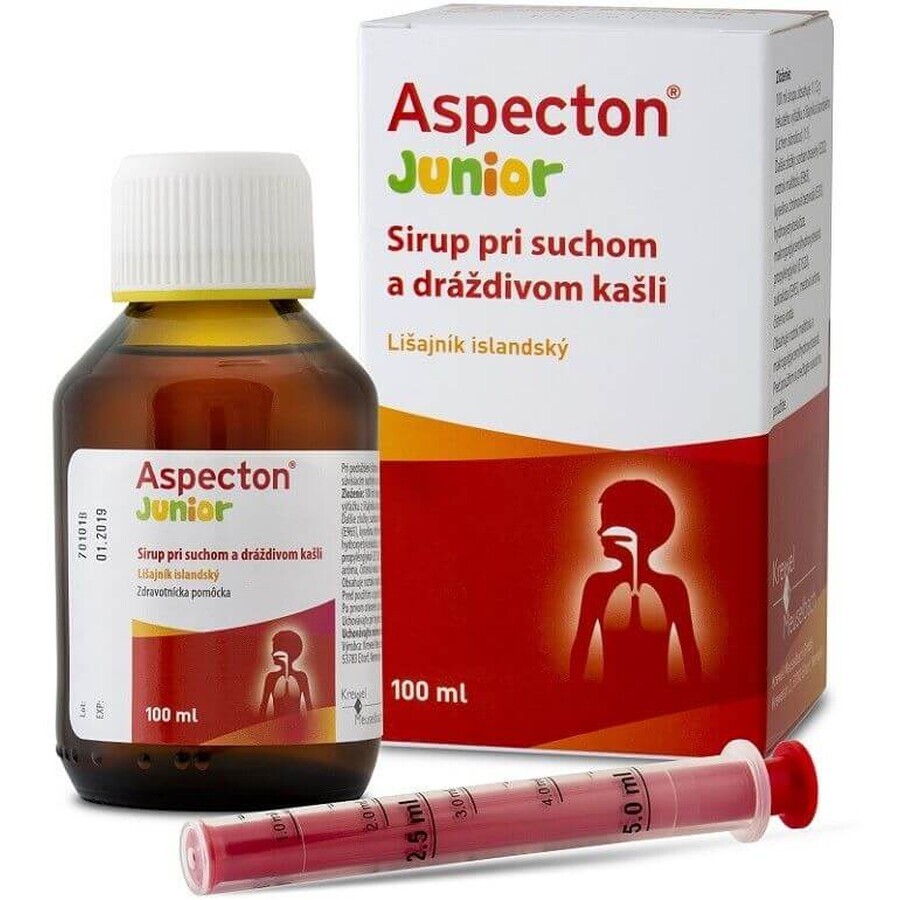 Aspecton Junior syrup for dry and irritative cough with Icelandic lichen 100 ml