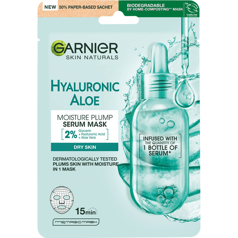 Garnier Mascarilla Tejido Hialurónico Aloe 28 g