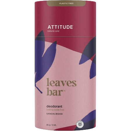 Attitude Natural deodorant solid Leaves bar - cu aromă de lemn de santal 85 g