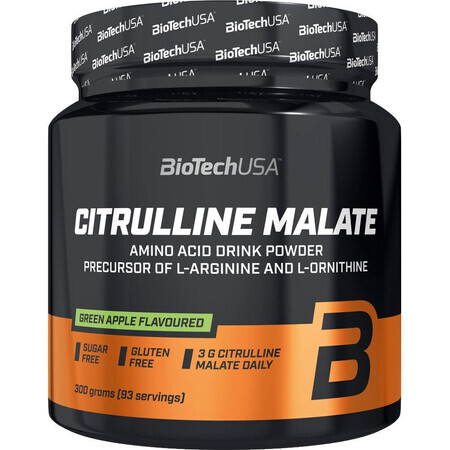 BiotechUSA Citrulină (malat) Măr verde 300 g