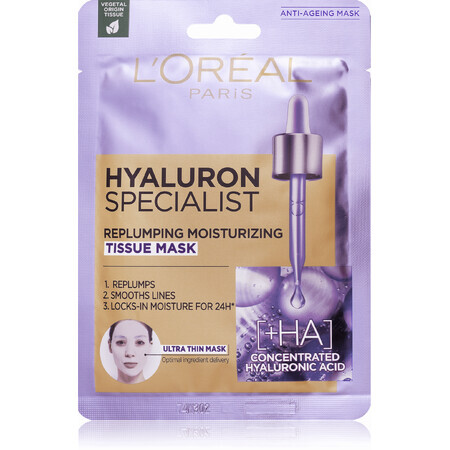 L'Oréal Paris Hyaluron Specialist Filling Feuchtigkeitsspendende Textilmaske 28 g