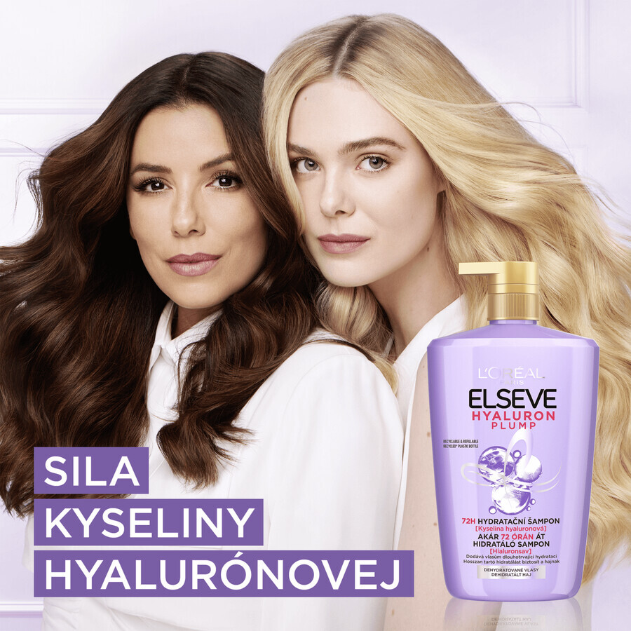 L'Oréal Paris Elseve Hyaluron Plump 72H Hydraterende shampoo met hyaluronzuur, 1000 ml