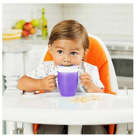 Munchkin Junior Cupa fără curgere 360° cu urechi violet 207 ml 207 ml