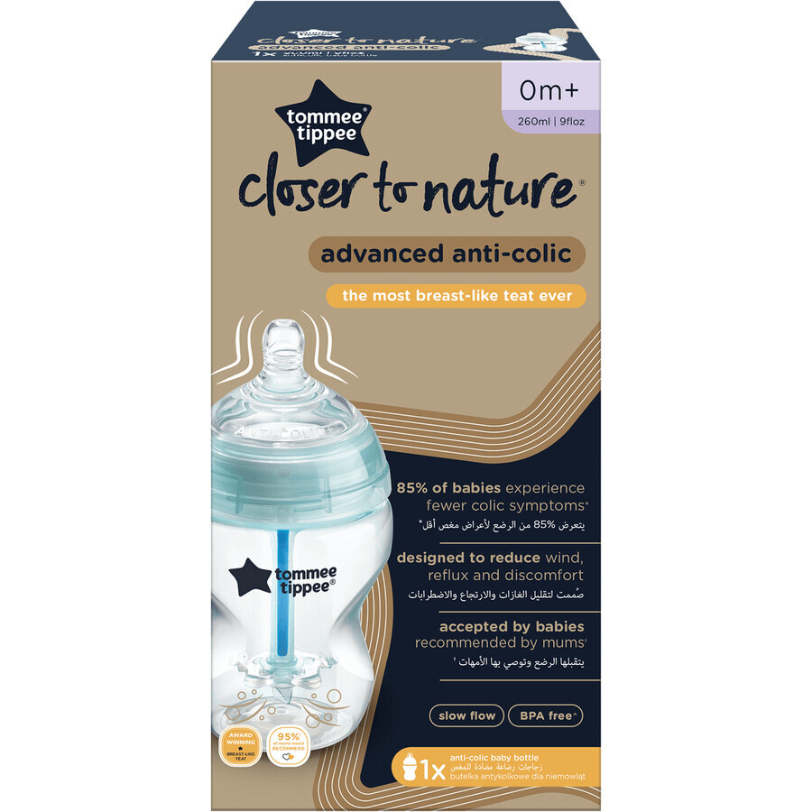 Tommee Tippee C2N Anti-Colic-Flasche 0m+ 260 ml