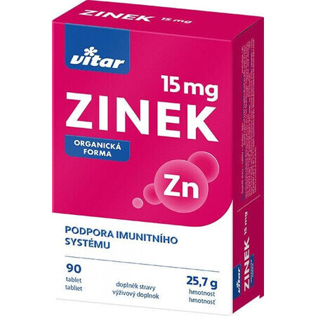 Vitar Zink 15 mg 90 Tabletten