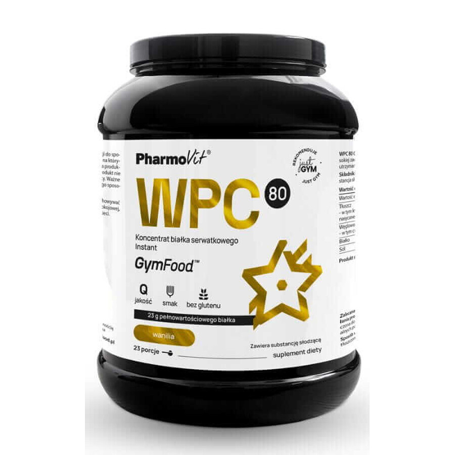 WPC 80 concentrado de proteína de suero (vainilla) 700g GymFood Pharmovit