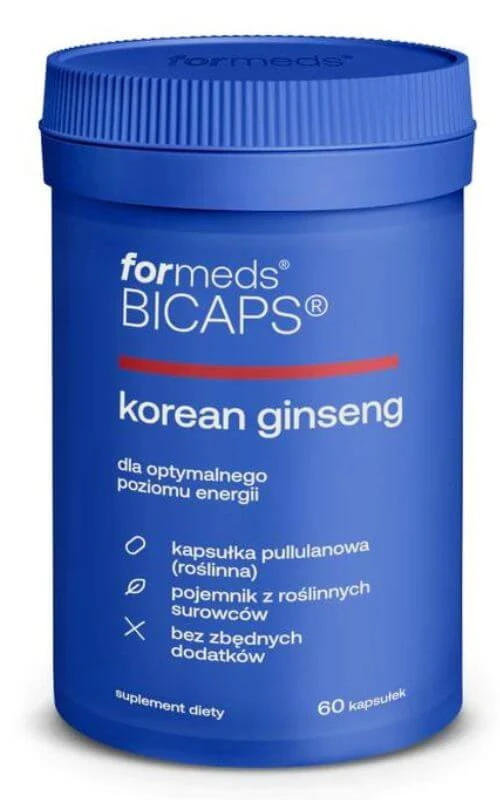 Bicaps Koreanischer Ginseng-Extrakt 60 Kapseln. Formate